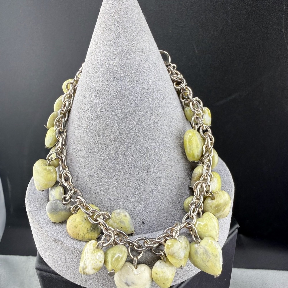 Connemara Heart Charm Bracelet Silver‎ Tone 8"